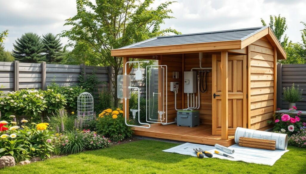 Gartenhaus Planung Strom und Wasser